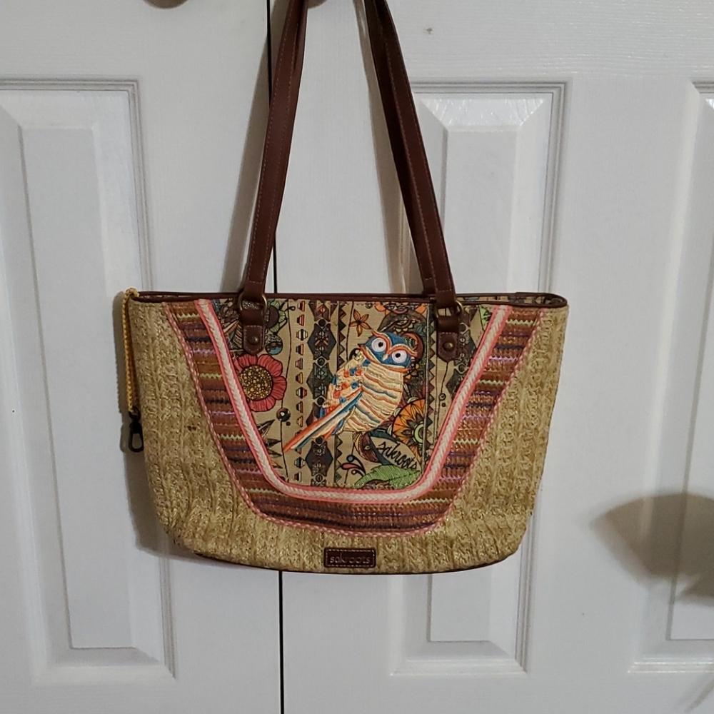 Sakroots straw pocketbook
